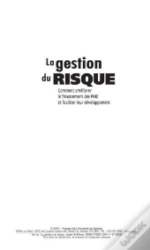 La  Gestion Du Risque ; Comment Améliorer Le Financement Des Pme Et Faciliter Leur Dévéloppement