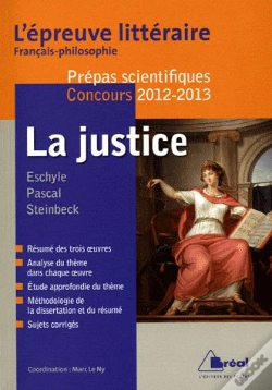 Capa do artigo La Justice Epreuve Litteraire 2012/2013