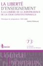 La Liberté D'Enseignement ; À La Lumière De La Jurisprudence De La Cour Constitutionnelle ; Chronique De Jurisprudence 1999-2008 - Preview