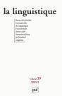 La Linguistique 2003 Vol 39 N 2 - Preview
