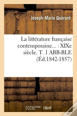 Capa do artigo La Litt Francaise T.1 Abb Ble Edition 1842 1857