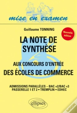 Capa do artigo La Note De Synthèse Aux Concours D'Entree Des Écoles De Commerce