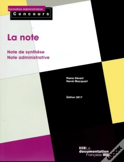 Capa do artigo La Note ; Note De Synthese, Note Administrative