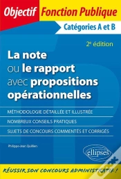 Capa do artigo La Note Ou Le Rapport Avec Propositions ; Catégories A Et B (2e Édition)