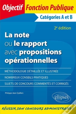 Capa do artigo La Note Ou Le Rapport Avec Propositions ; Catégories A Et B (2e Édition)