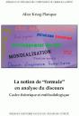 La Notion De "Formule" En Analyse Du Discours ; Cadre Théorique Et Méthodologique - Preview