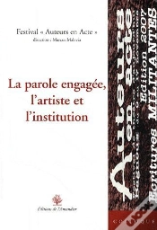 Capa do artigo La Parole Engagée, L