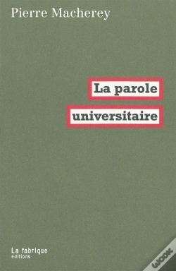 Capa do artigo La Parole Universitaire
