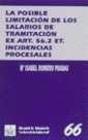 La Posible Limitación De Salarios De Tramitación Ex. Art. 56. 2 Et. Incidencias - Preview