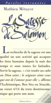 Capa do artigo La Sagesse De Salomon