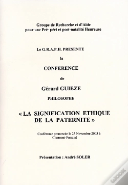 Capa do artigo La Signification Éthique De La Paternité