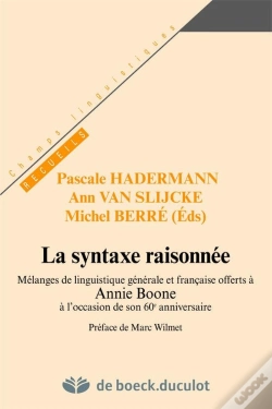 Capa do artigo La Syntaxe Raisonnee - Hadermann  /La Syntaxe Raisonnee/