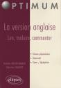La Version Anglaise : Lire, Traduire, Commenter - Preview