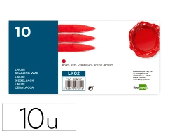 Capa do artigo Lacre liderpapel vermelho caixa de 10 barras