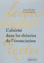 L'Altérité Dans Les Théories De L'Énonciation - Preview