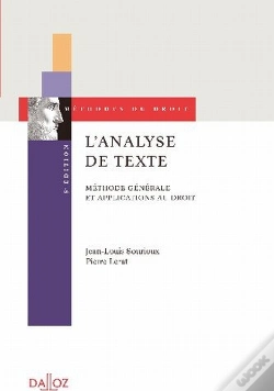 Capa do artigo L'Analyse De Texte ; Méthode Générale Et Applications Au Droit