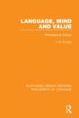 Language, Mind And Value - Preview