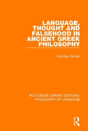 Language, Thought And Falsehood In Ancient Greek Philosophy - Preview