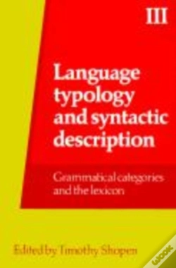 Capa do artigo Language Typology And Syntactic Description: Volume 3