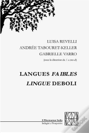 Capa do artigo Langues Faibles Lingue Deboli