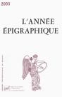L'Année Épigraphique T.2003 - Preview