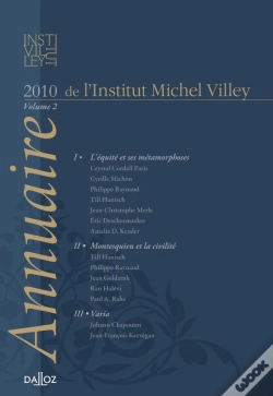 Capa do artigo L'Annuaire De L'Institut Michel Villey. Volume 2 - 2011