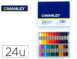 Capa do artigo Lápis Cera Manley 24 Cores