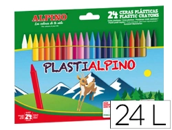 Capa do artigo Lapis cera plastialpino caixa de 24 cores