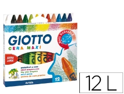 Capa do artigo Lápis de Cera Giiotto Maxi Caixa de 12 Cores