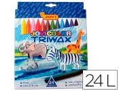 Capa do artigo Lapis de cera jovicolor triwax com 24 lapis