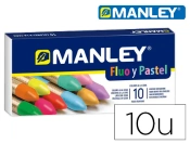 Capa do artigo Lapis de Cera Manley Fluor e Pastel Caixa de 10 Cores Sortidas