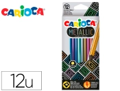 Capa do artigo Lapis de cor carioca metallic hexagonal mina 3,3 mm caixa de 12 cores sortidas