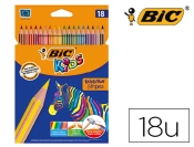 Capa do artigo Lapis de cores bic evolution stripes caixa de 18 cores sortidas