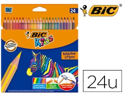 Capa do artigo Bic Evolution Stripes Colored Pencils, Box of 24 Assorted Colors