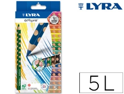 Capa do artigo Lapis de cores lyra groove triangular minas de 4,25 mm caixa de 5 cores (5 unidades)