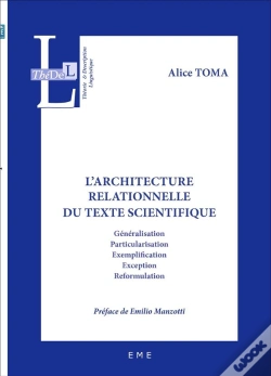 Capa do artigo L'Architecture Relationnelle Du Texte Scientifique ; Généralisation, Particularisation, Exemplification, Exception, Reformulation