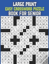 Large Print Easy Crossword Puzzle Book For Senior