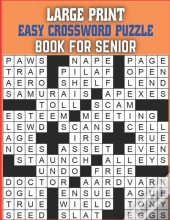 Large Print Easy Crossword Puzzle Book For Senior