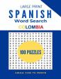Large Print Spanish Word Search - Colombia - Preview