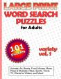 Large Print Word Search Puzzles For Adults - Preview