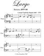 Largo Beginner Piano Sheet Music - Preview