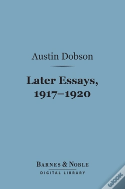 Capa do artigo Later Essays, 1917-1920 (Barnes & Noble Digital Library)