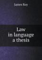 Law In Language A Thesis - Preview