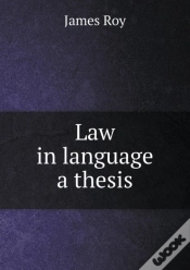 Capa do artigo Law In Language A Thesis