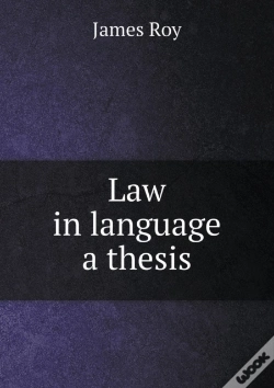 Capa do artigo Law In Language A Thesis