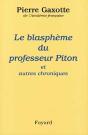 Le Blasphème Du Professeur Piton ; Et Autres Chroniques - Preview