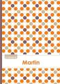 Le Carnet De Martin - Lignes, 96p, A5 - Ronds Orange Gris Violet - Preview