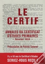 Capa do artigo Le Certif ; Annales Du Certificat D