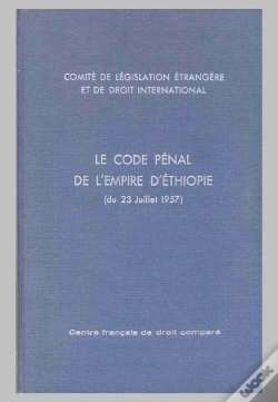 Capa do artigo Le Code Pénal De L'Empire D'Éthiopie Du 23 Juillet 1957