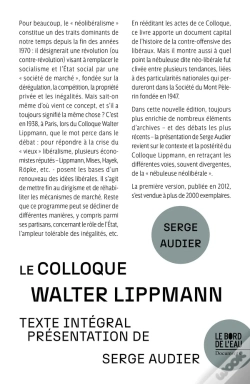 Capa do artigo Le Colloque Walter Lippmann : Texte Intégral